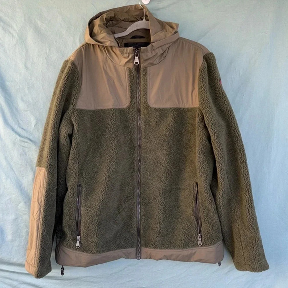 EUC Pajar Canada Roc Men's Jacket Sz XL Military Green Hooded Sherpa - Picture 1 of 7